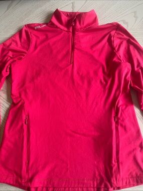 Ralph Lauren Hot Pink Quarter-Zip Performance Pullover